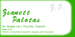 zsanett palotas business card